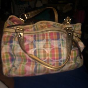 Coach plaid purse